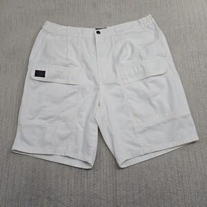 Vintage Bugle Boy Shorts Mens 38 White Cargo Pockets Utility Classic Fit 90s
